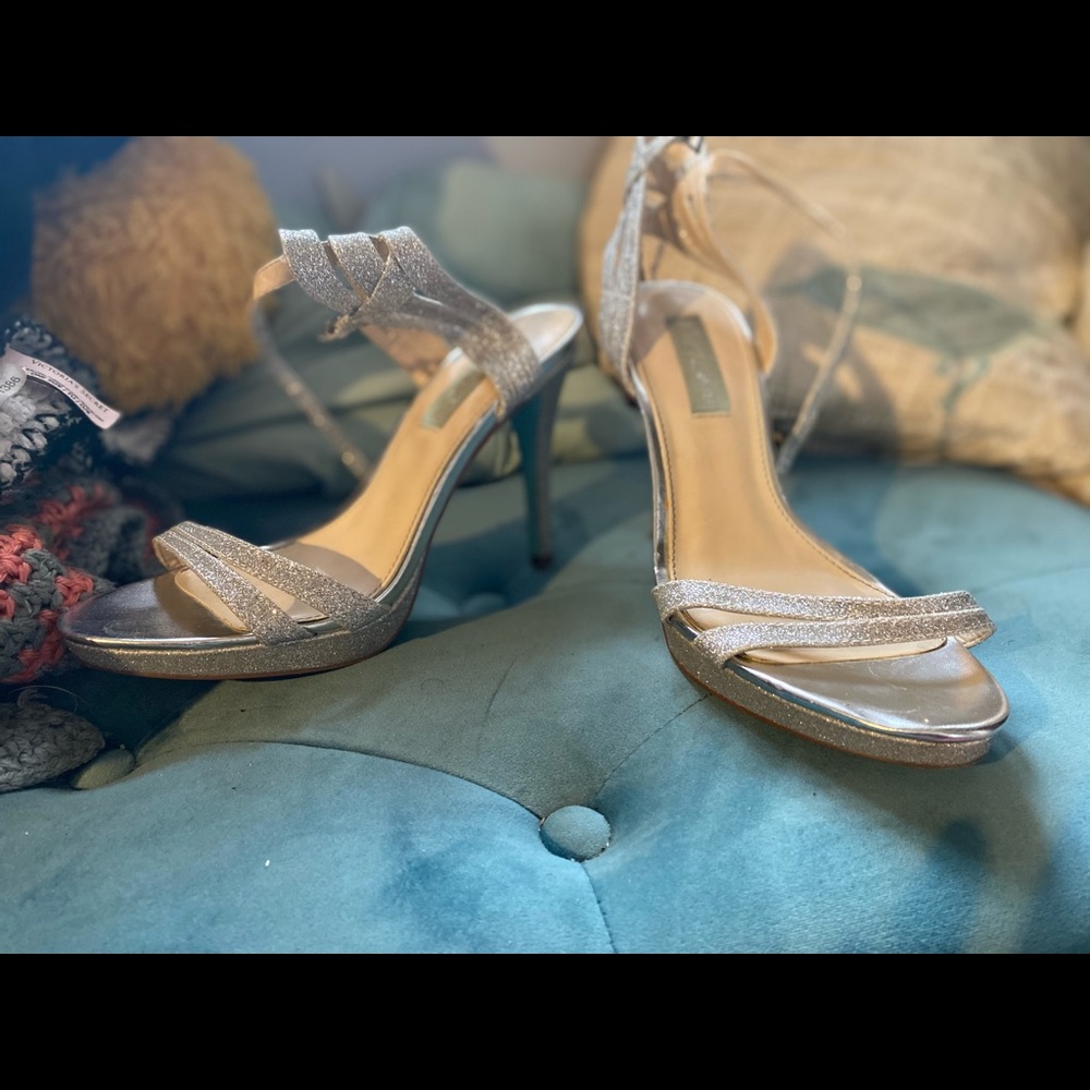 Silver Betsey Johnson High Heels